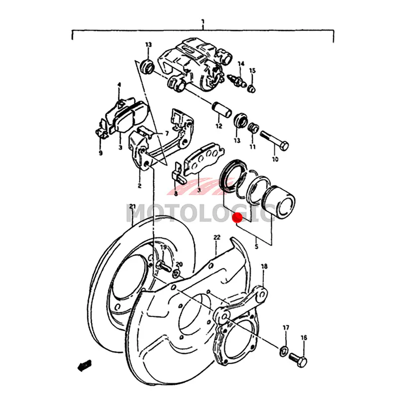 PISTON SEAL SET BRAKE CALIPER SUZUKI SAMURAI SERIES - Master