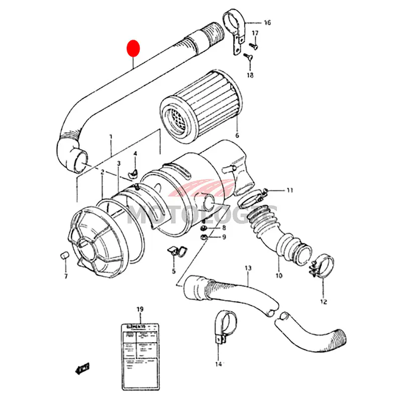 COOL AIR HOSE SUZUKI SAMURAI SERIES - Master