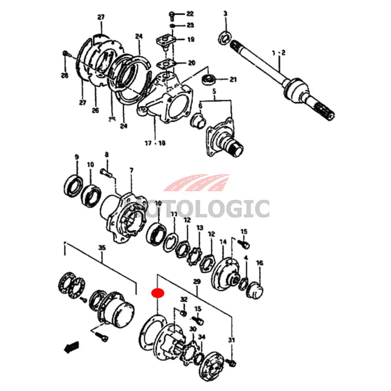 LOCKING HUB PACKING SUZUKI SAMURAI SERIES - Master