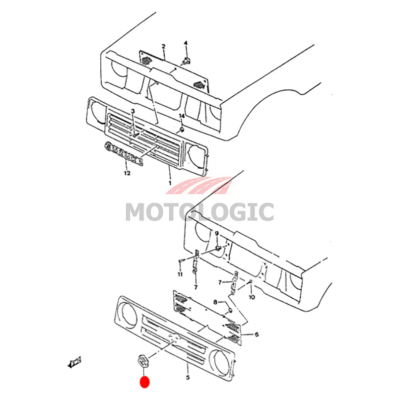 FRONT GRILLE EMBLEM SUZUKI SAMURAI SERIES - Master