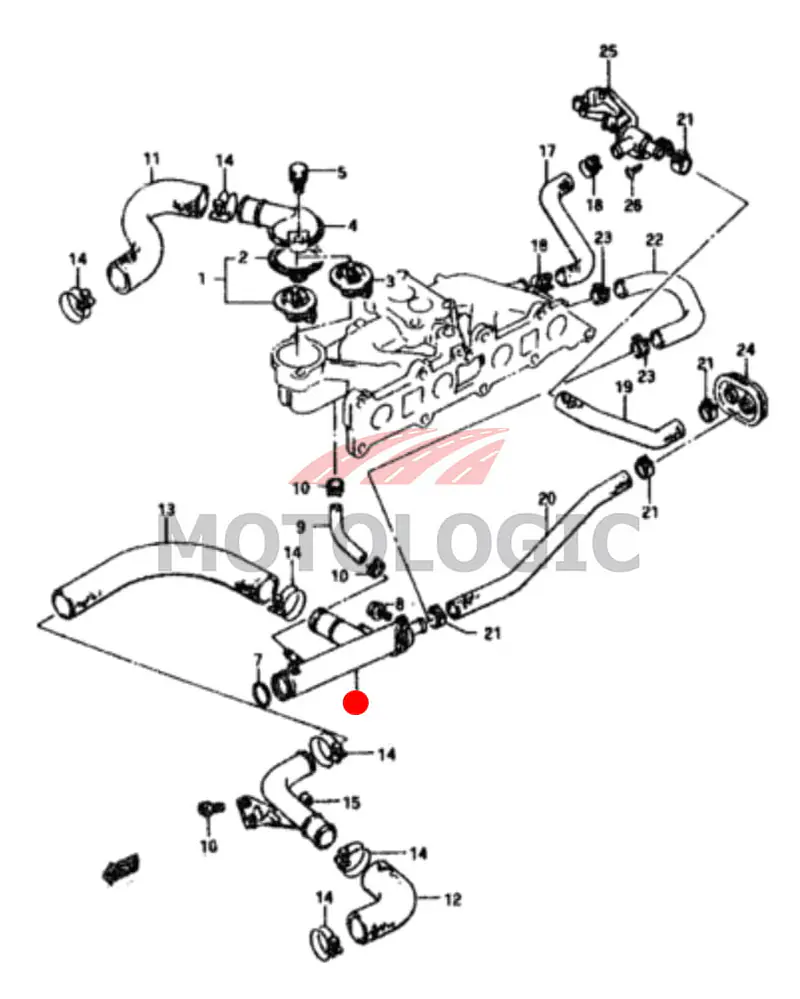 INLET WATER PIPE SUZUKI SAMURAI SERIES - Master