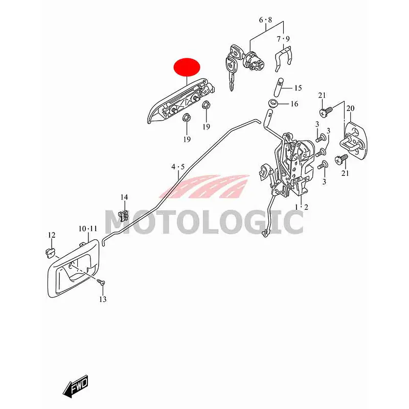 OUTER HANDLE FRONT DOOR LEFT SUZUKI ALTO SERIES - Master