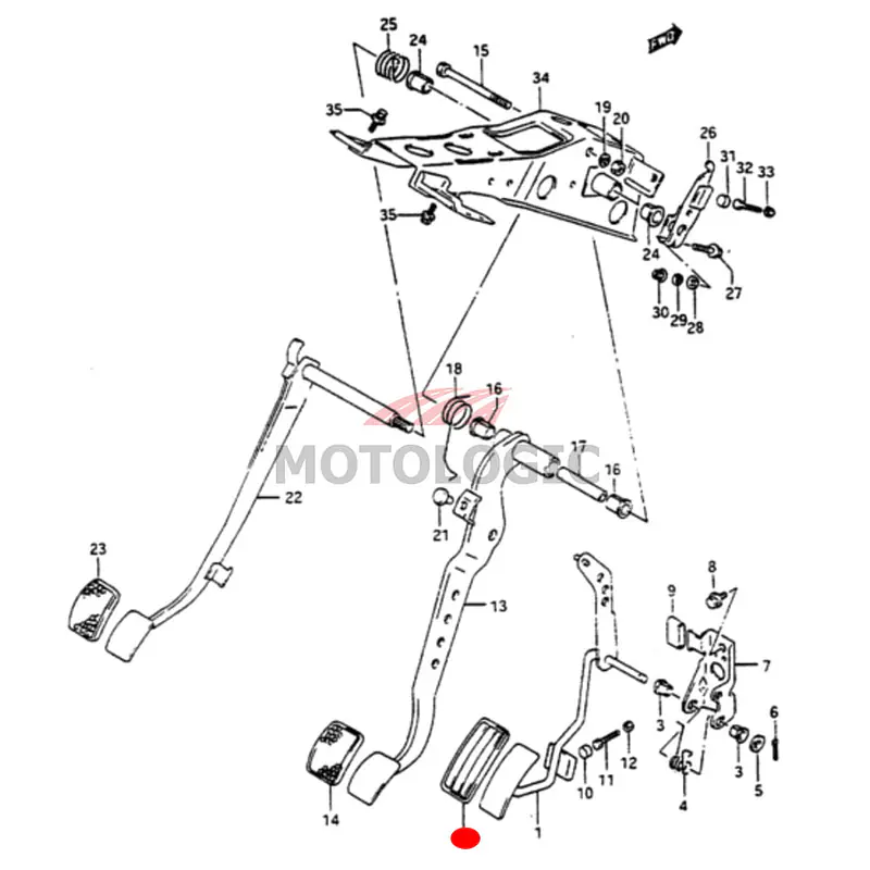 ACCELERATOR PEDAL PAD SUZUKI VITARA SERIES - Master