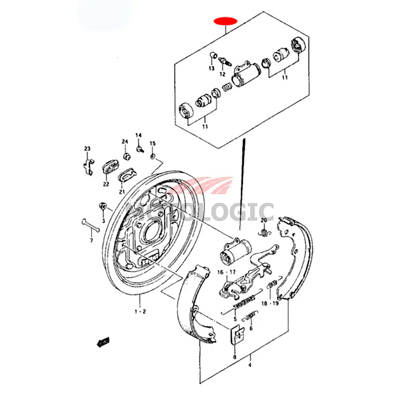 REAR WHEEL CYLINDER RIGHT SUZUKI SAMURAI SERIES - Master