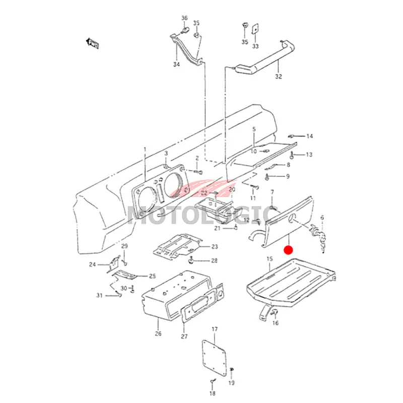 GLOVE BOX PANEL SUZUKI SAMURAI SERIES - Master