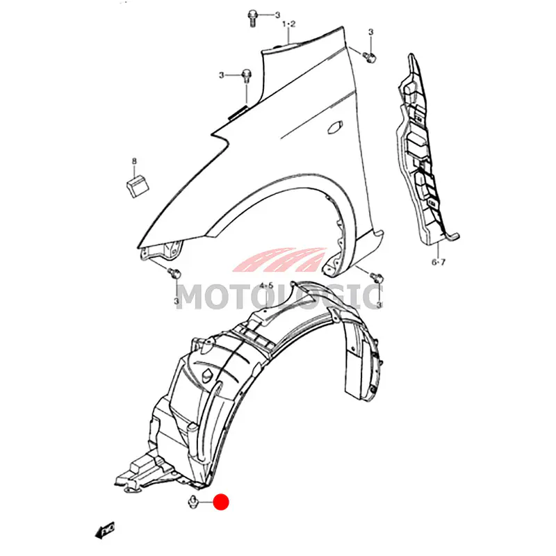 FENDER LINING CLIP SUZUKI SWIFT SERIES - Master