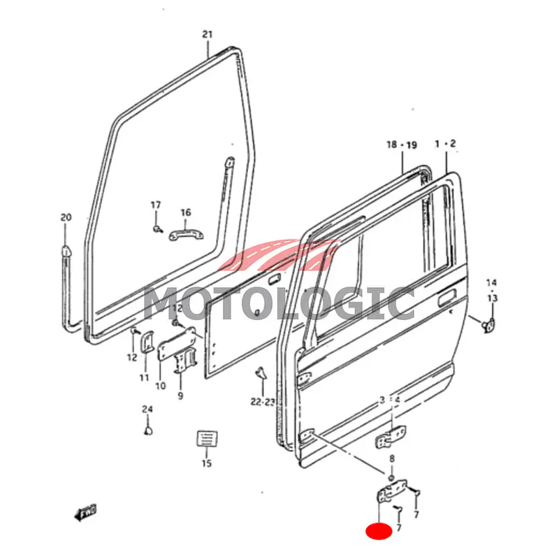 DOOR HINGE LOWER SUZUKI SAMURAI SERIES - Master