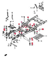 CHASSIS FULL REPAIR KIT SUZUKI SAMURAI SERIES - Master