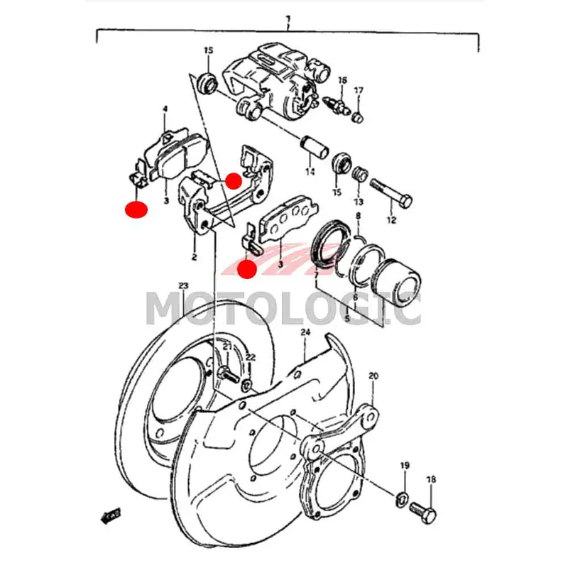 BRAKE CALIPER SPRING KIT SUZUKI SAMURAI SERIES - Master