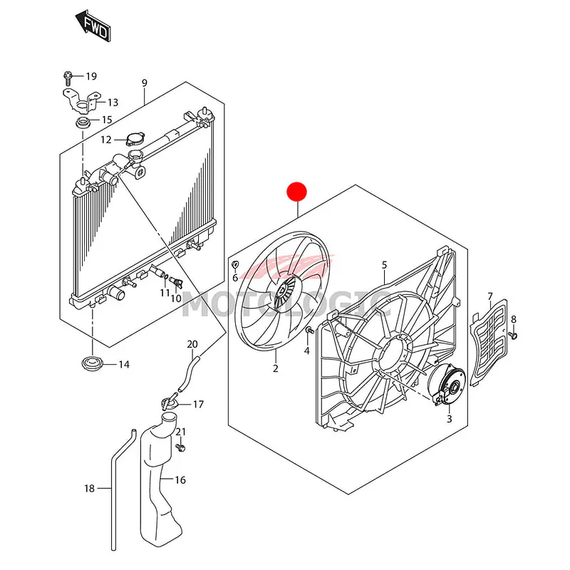 ENGINE COOLING FAN SUZUKI BALENO SERIES - Master