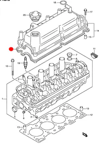 CYLINDER HEAD COVER GASKET SUZUKI ALTO SERIES - Master
