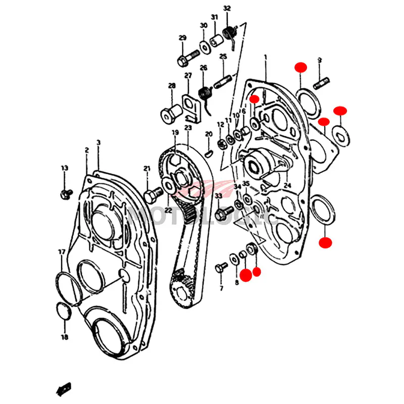 SEAL TIMING COVER KIT SUZUKI SAMURAI SERIES - Master