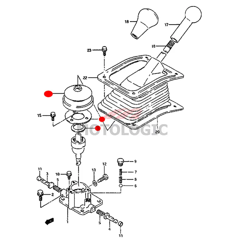 GEAR LEVER REPAIR KIT SUZUKI SAMURAI SERIES - Master