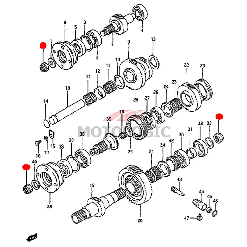 TRANSFER SHAFT NUT SUZUKI SAMURAI SERIES - Master