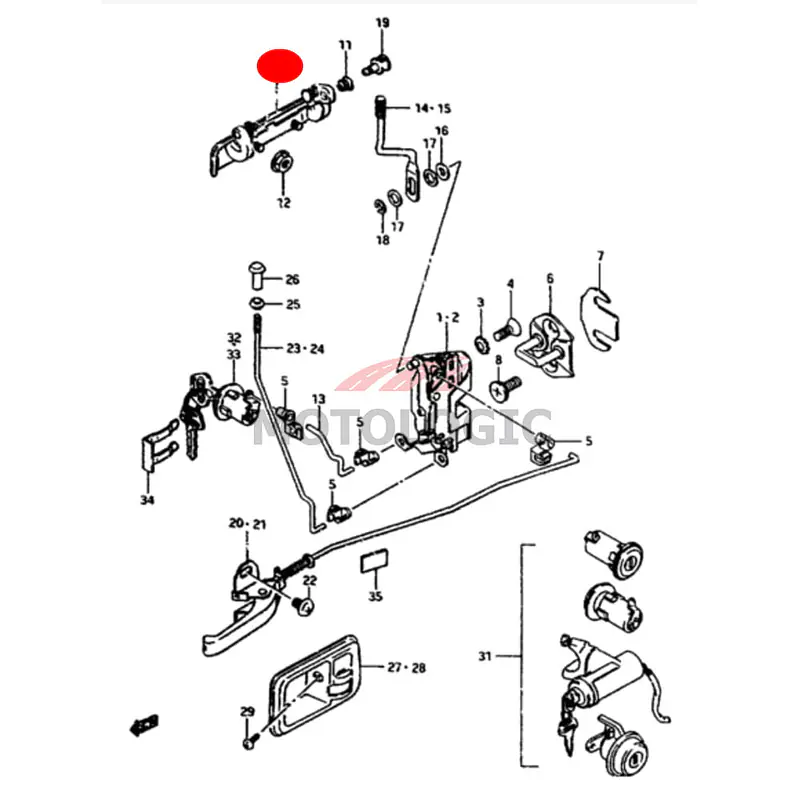 OUTER HANDLE LEFT SUZUKI SAMURAI SERIES - Master