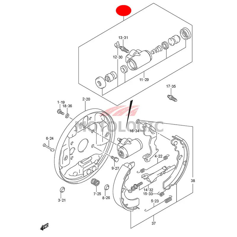 REAR WHEEL CYLINDER SUZUKI IGNIS SERIES - Master