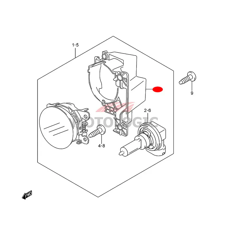 FOG LAMP BRACKET RIGHT SUZUKI S-CROSS SERIES - Master