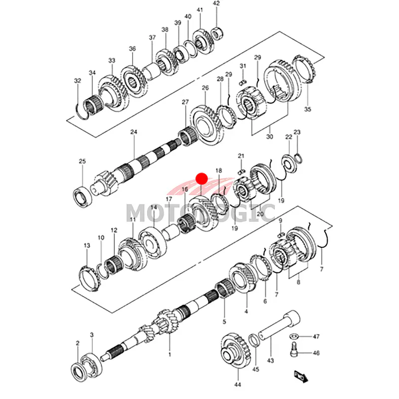 GEAR INPUT SHAFT 5TH SUZUKI SWIFT SERIES - Master