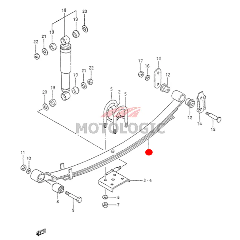 REAR LEAF SPRING SUZUKI SAMURAI SERIES - Master