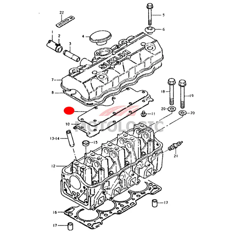 BREATHER PLATE GASKET SUZUKI SAMURAI SERIES - Master