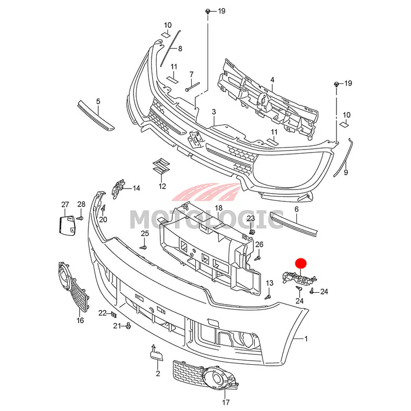 FRONT BUMPER HOLDER LEFT SUZUKI SERIES - Master