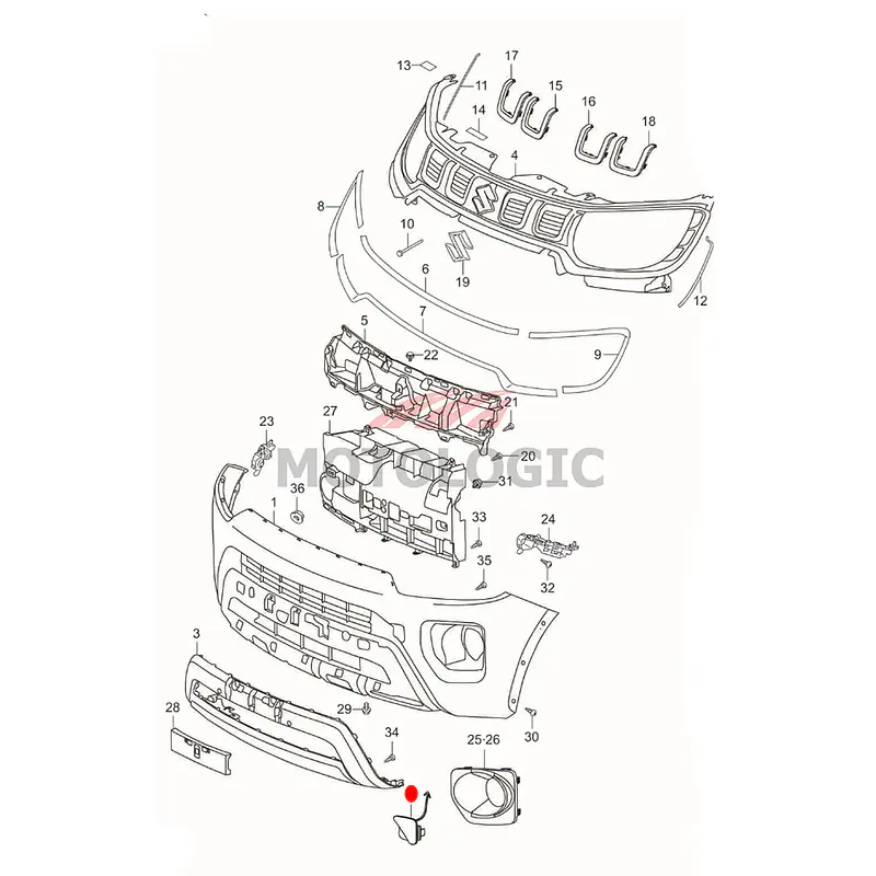 TOWING HOOK CAP SUZUKI IGNIS SERIES - Master