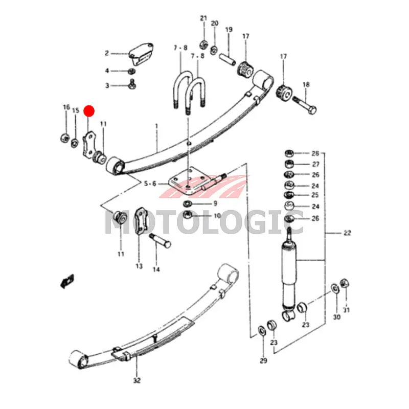 INNER SHACKLE PLATE SUZUKI SAMURAI SERIES - Master