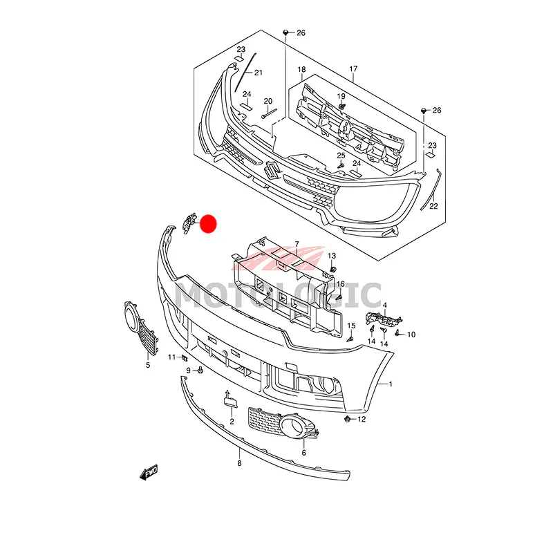 FRONT BUMPER HOLDER RH SUZUKI IGNIS SERIES - Master