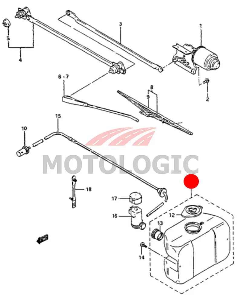 WASHER TANK SUZUKI SAMURAI SERIES - Master