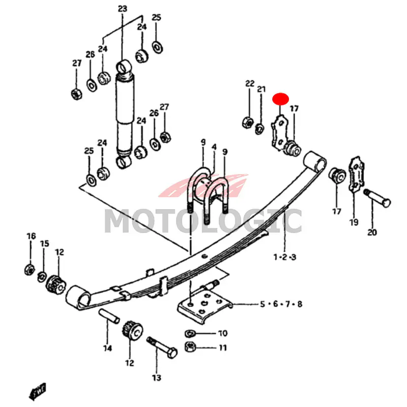 INNER SHACKLE PLATE SUZUKI SAMURAI SERIES - Master
