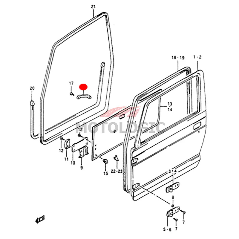 INSIDE DOOR PULL HANDLE SUZUKI SAMURAI SERIES - Master