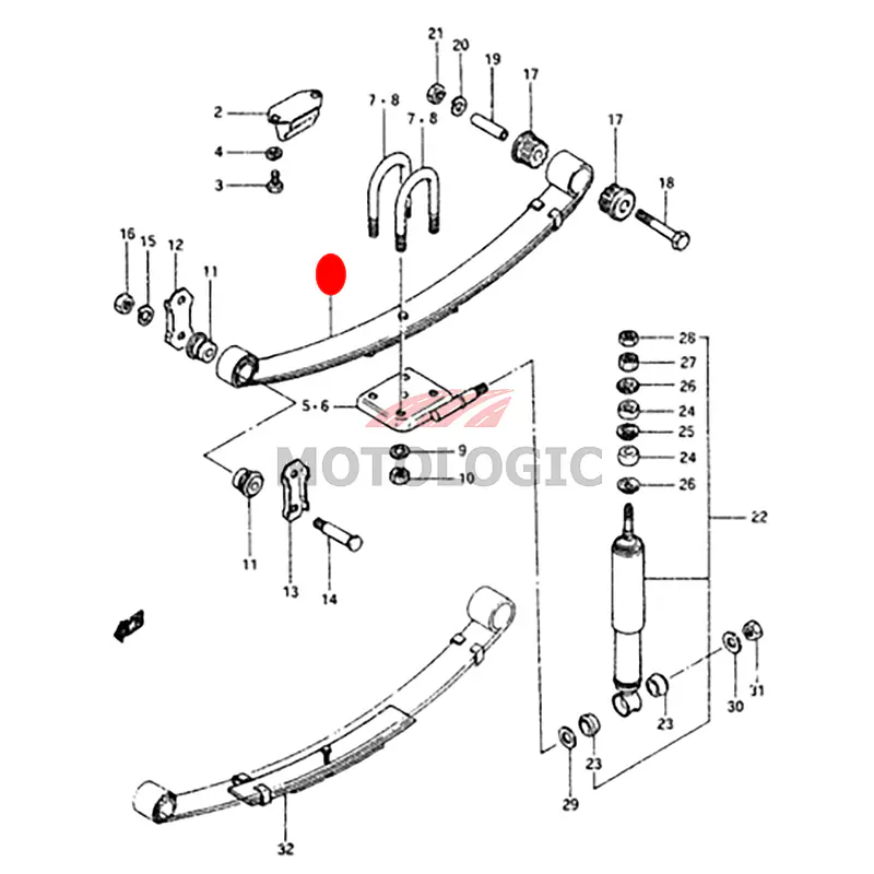 FRONT LEAF SPRING ASSY SUZUKI SAMURAI SERIES - Master