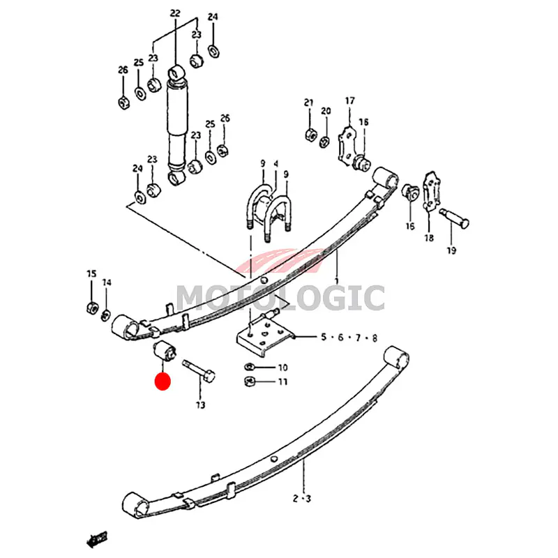 BUSHING REAR LEAF SPRING SUZUKI CARRY SERIES - Master