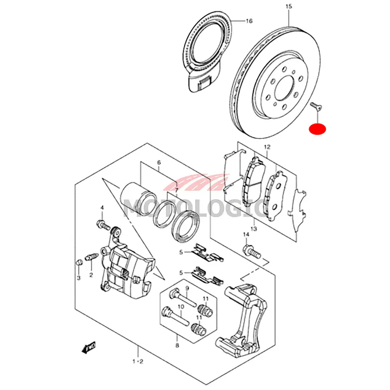 FRONT DISC BRAKE SCREW SUZUKI SWIFT SERIES - Master